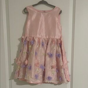 Wonder Nation Pink and Purple butterfly andFloral Kids Dress